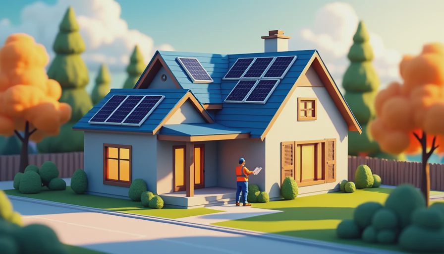 Visual context for cost for solar panels for your home