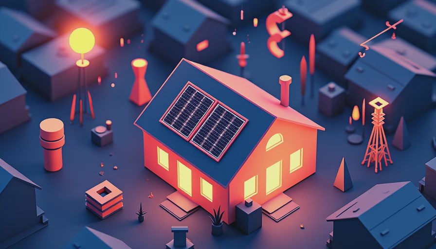 Visual context for solar panel installation for home