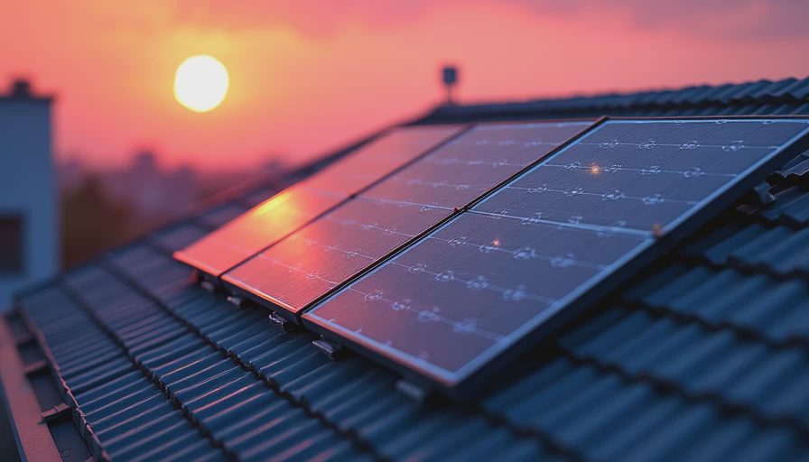 Illustration for solar panel installation for home
