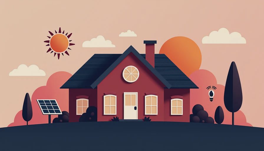 Illustration for energy-efficient home technology